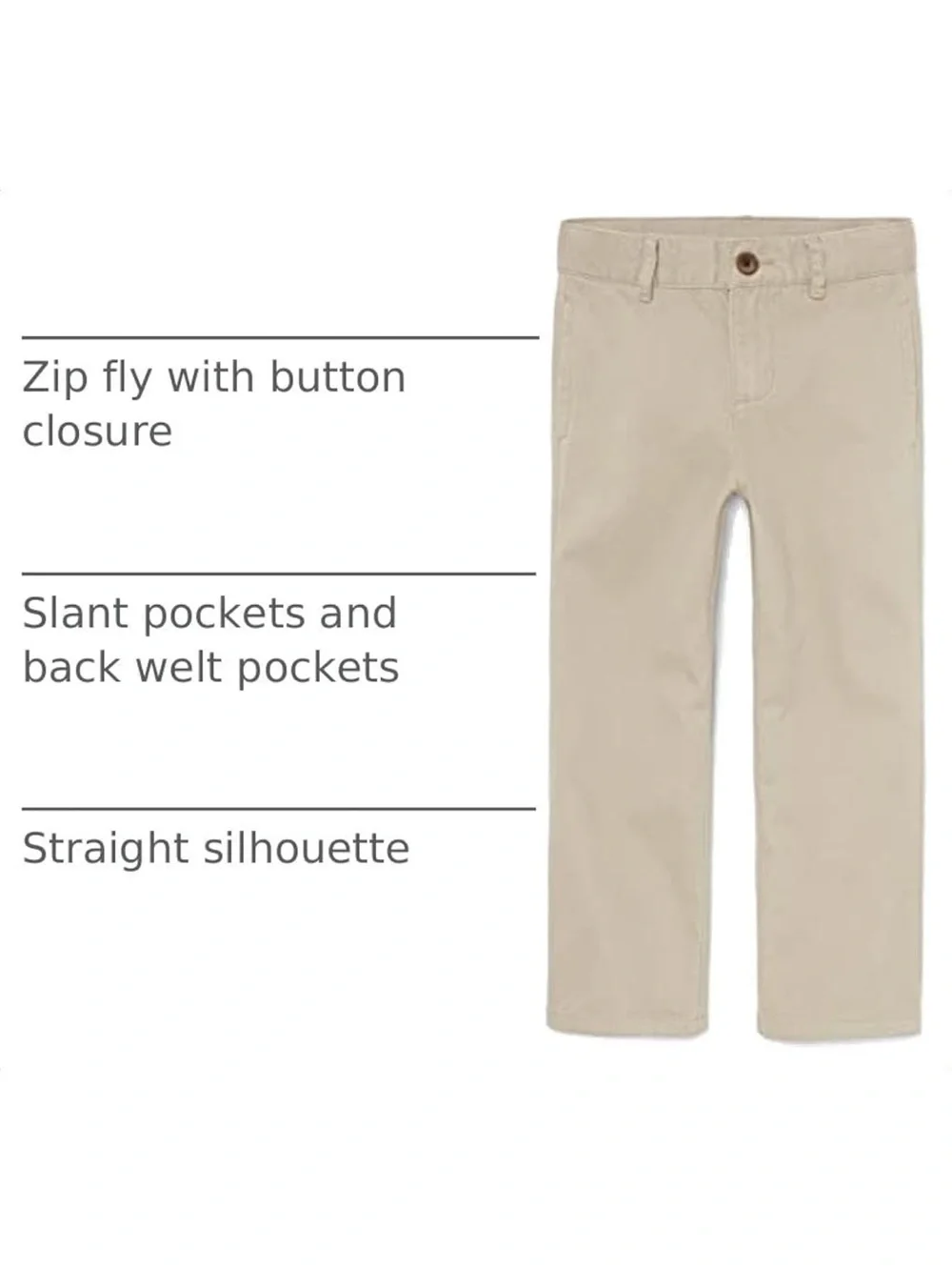 The Children's Place Khaki Straight-Leg Pants 14Slim. 2795/bb17-1:v
